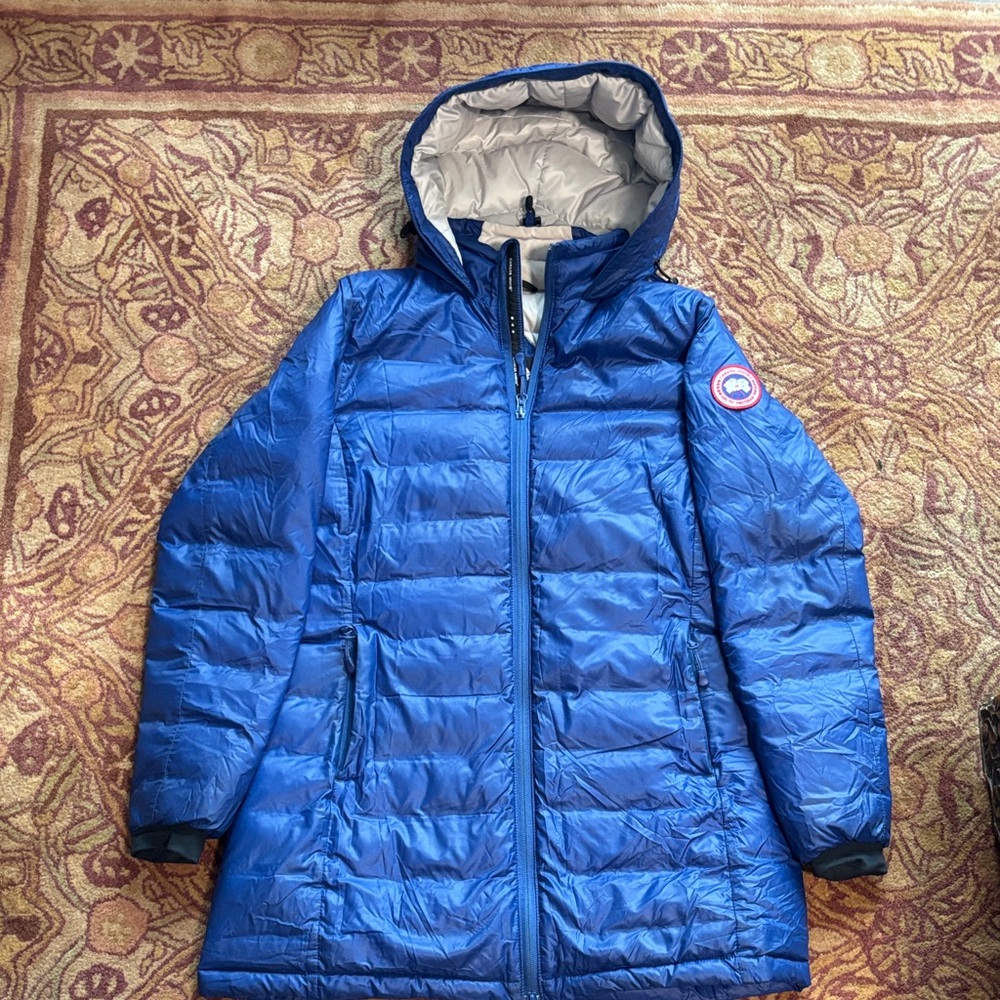 Canada Goose Blue Hooded Down Coat